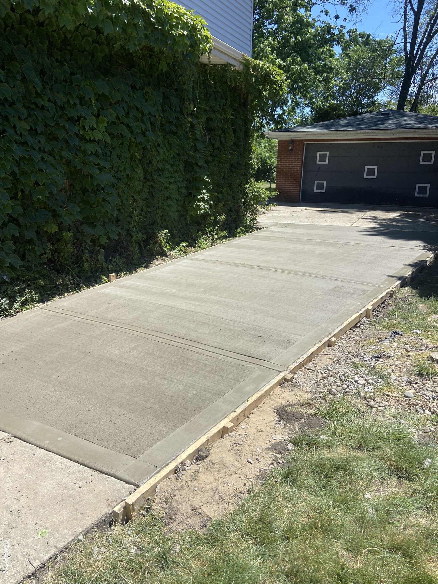 AA Masonry driveway project