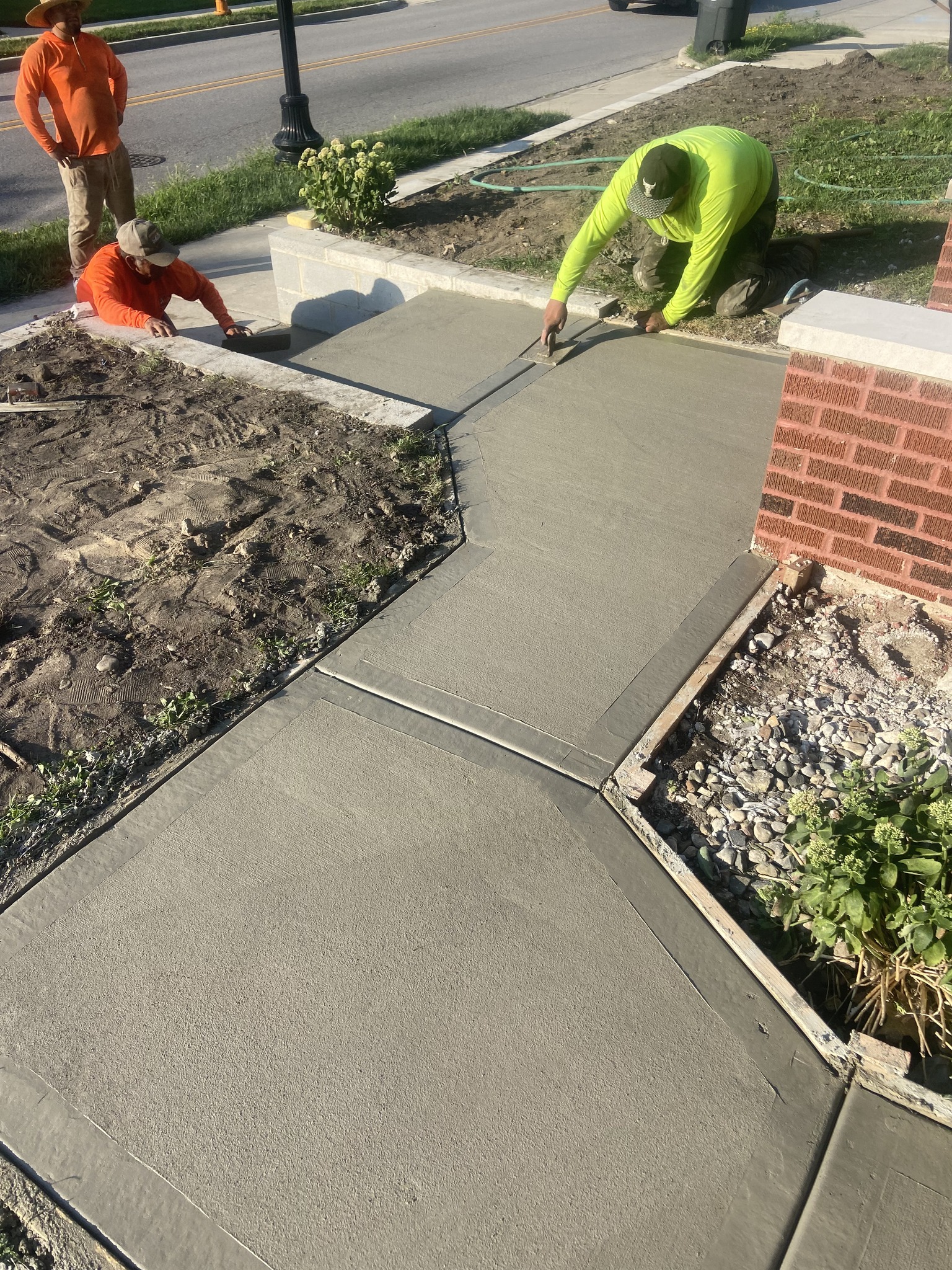 Patio installation masonry
