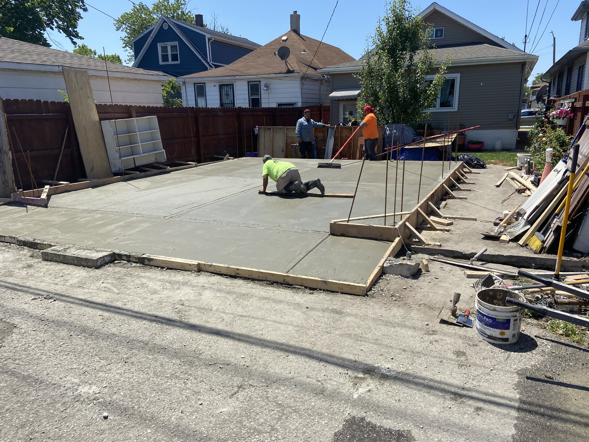Stamped concrete patio and decorative finish